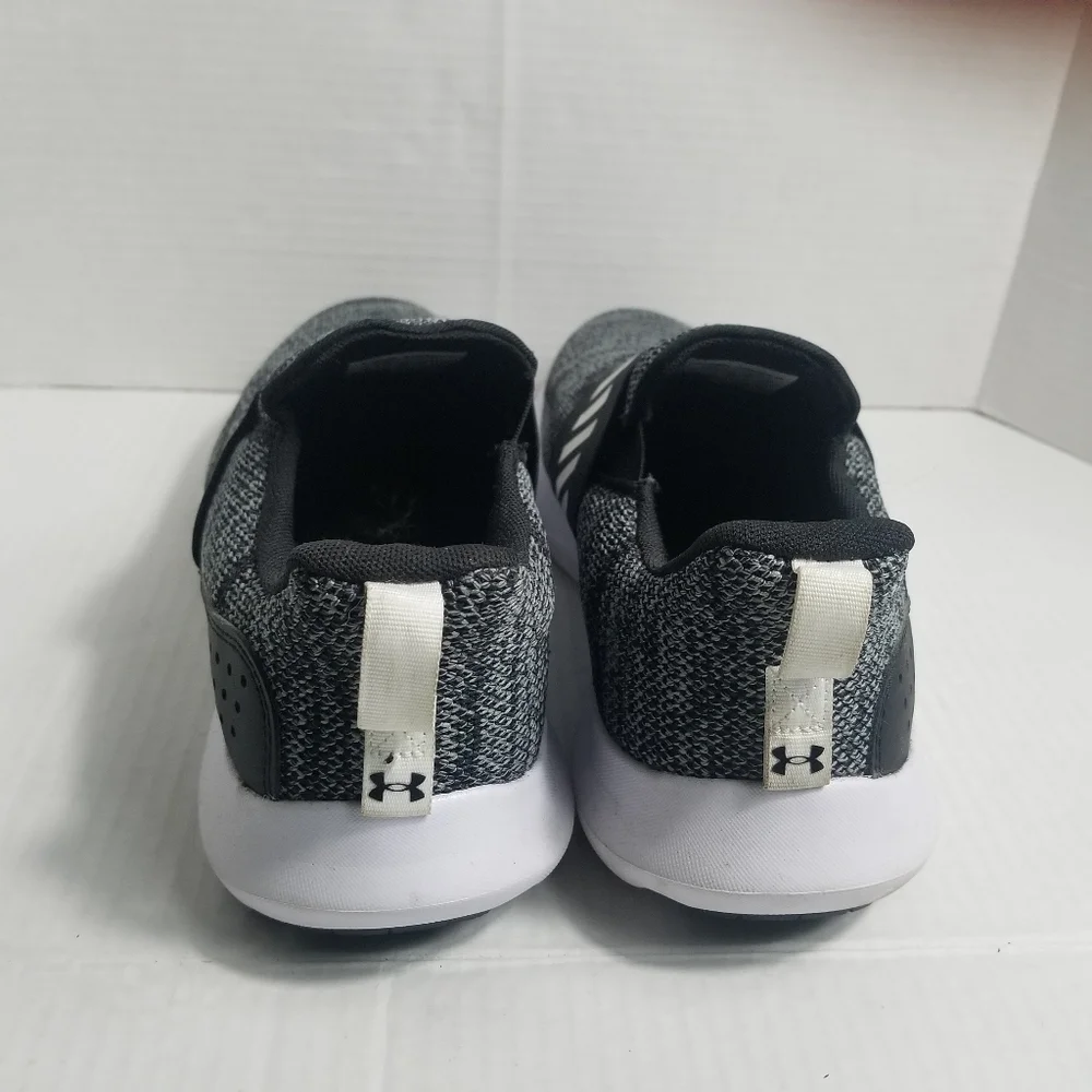 UNDER ARMOUR MEN'S BLACK, GRAY, AND WHITE SLIP-ON SHOES SIZE 12